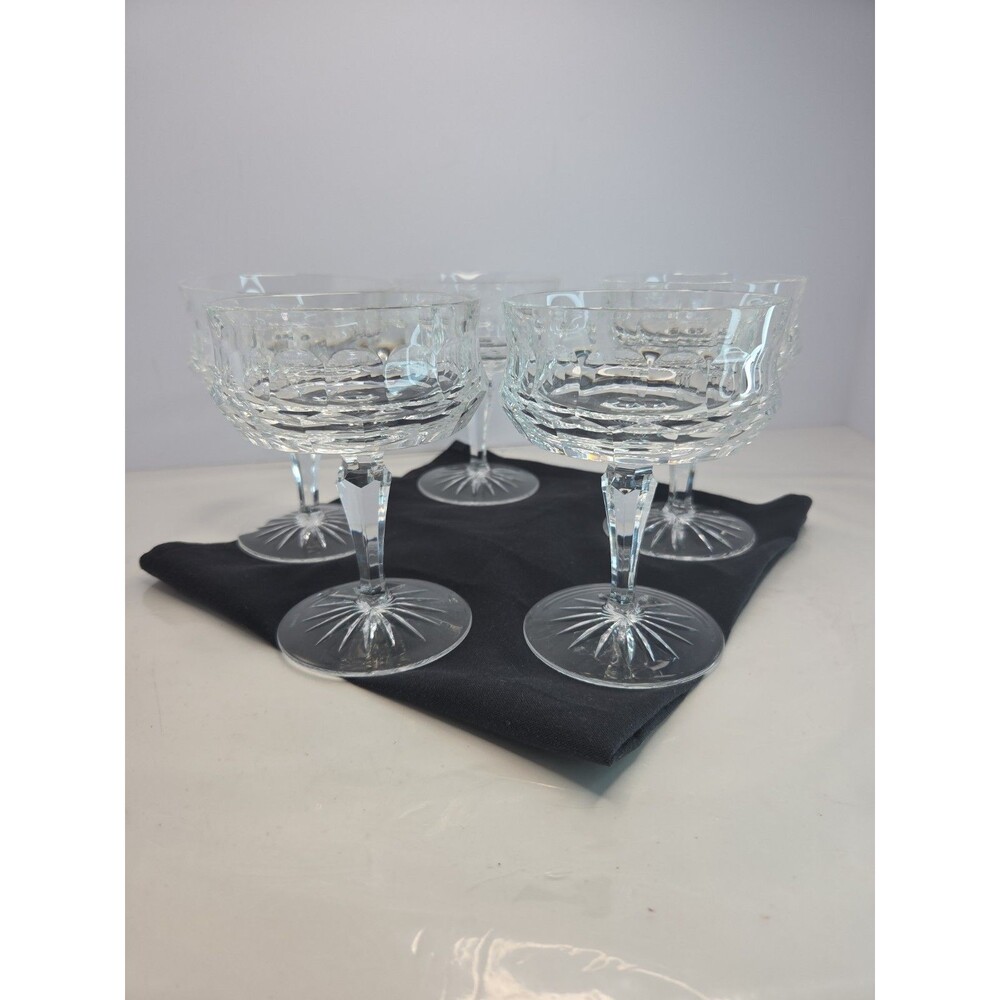 Vintage Galway Irish Crystal Sherbet/Champagne "Old Galway" Hand Blown & Cut EUC